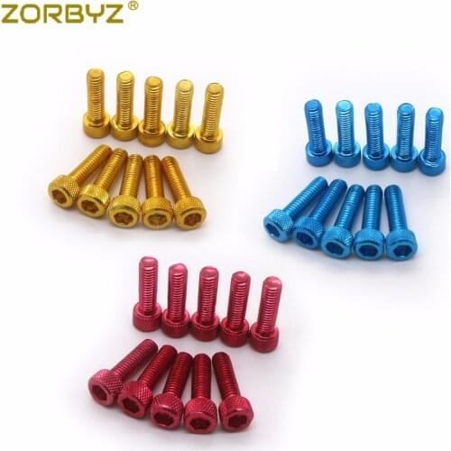 ZORBYZ 10Pcs 6mm Red/Blue/Gold Motorcycle Bolts Motorbike Screw Motocross Accessories For Yamaha Honda Kawasaki Suzuki