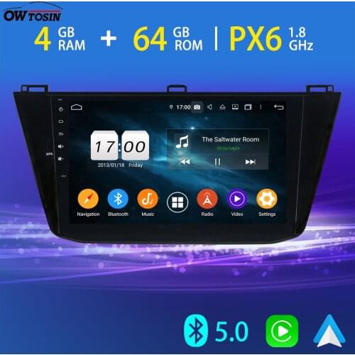 10.1'' PX6 Android 10.0 Car Multimedia Player For Volkswagen VW Tiguan L 2017-2020 Bluetooth 5.0 WiFi GPS Carplay 4G LTE Radio