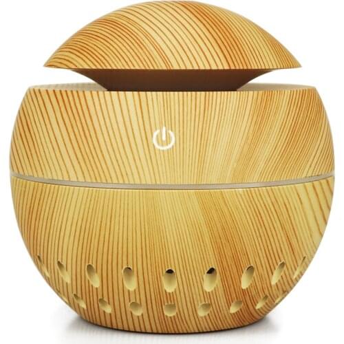 130ml USB perfume Hollow bamboo wood grain car home Electric humidification ultrasonic air aromatherapy essential oil diffuser