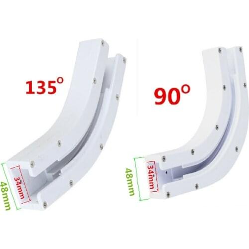 2 pcs High Quality Dooya 90/135 degree U Type and L Type Window Electric Curtain Track Rail Joint Bracket Connector Dooya