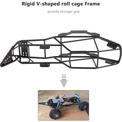 2020 V Steel Roll Cage Frame Body Chassis For 1/10 AXIAL SCX10 90022 90027 RC Rock Car Crawler Climbing Truck Replacement