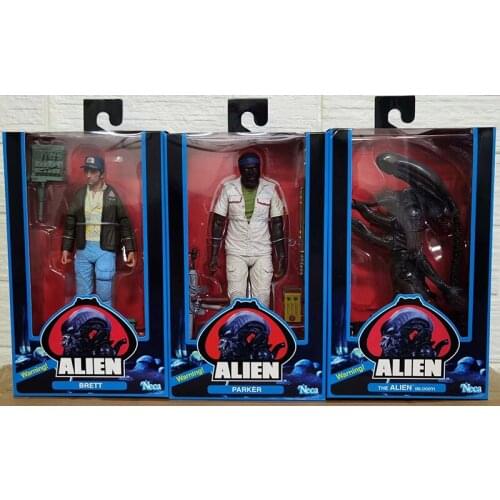 3pcs/set Aliens Figure NECA The Alien Bloody 40th Anniversary Alien Brett Parker Action Figures Collectible Model Toys Gift