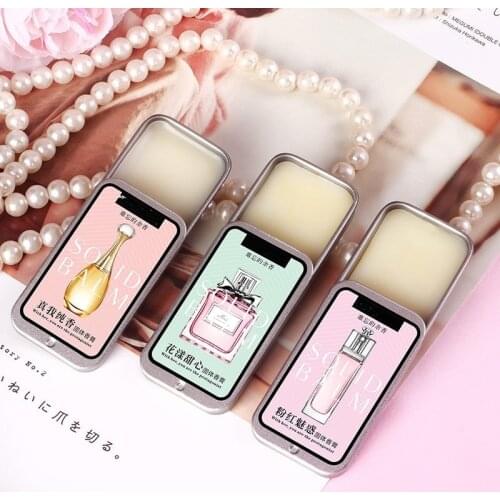 3 PC Solid Balm Set Women Men Portable Solid Perfume Fragrances Mild Long Lasting Aroma Flower Fruit Fragrance Birthday Gift Box