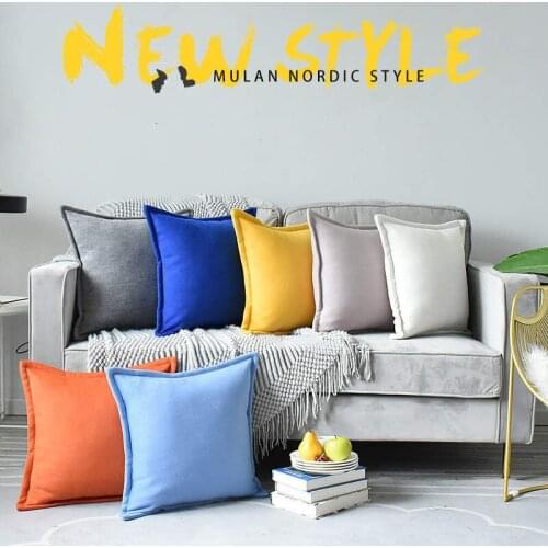 45cm x45cm Soft Woolen cloth Pillow Cushion Covers Solid Colors Decoration Throw Pillowcases For Home Sofa Chair Decor