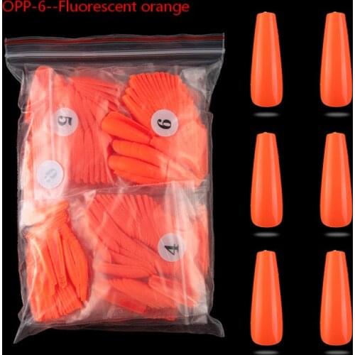 1 Box of Long Nails with 500 Pieces of False Nails Ballet False Nails Wear Full Ballet Solid Color Nail Art Patch Decoration