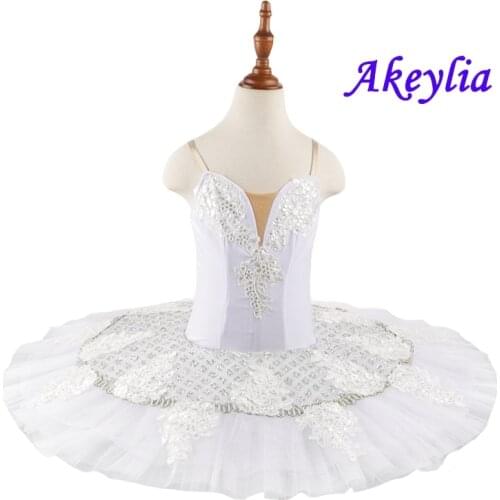 White Swan ballet tutu pancake dress for girl pre-professional stage costumes tutu Children ballerina dance wear adult BLST20005