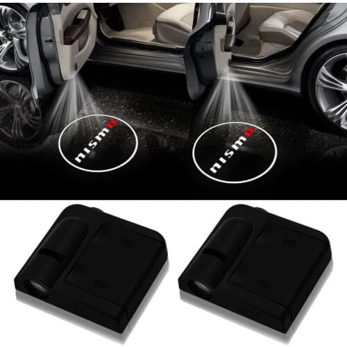 2pcs wireless Led car door welcome Laser projector Logo ghost shadow lights For Nissans Nismo Tiida Teana horizon Juke x-trail