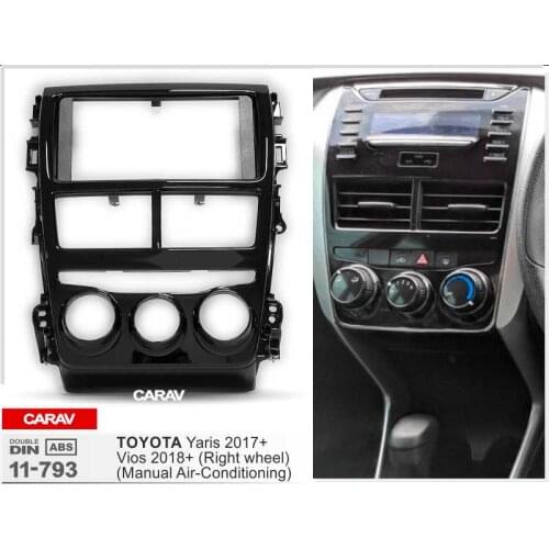 CARAV 11-793 Top Quality Radio Fascia for TOYOTA Yaris 2017+, Vios 2018+ Stereo Fascia Dash CD Trim Installation Kit