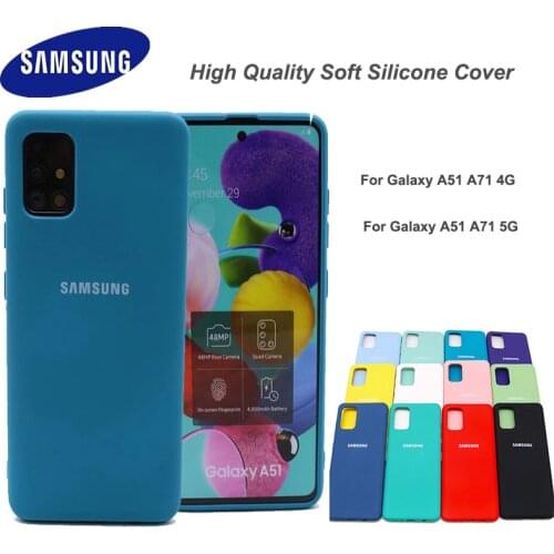 For Samsung Galaxy A51 A71 4G Case High Quality Soft Silicone Cover Samsung Galaxy a71 a51 5G Protector Shell With Logo&Buttons