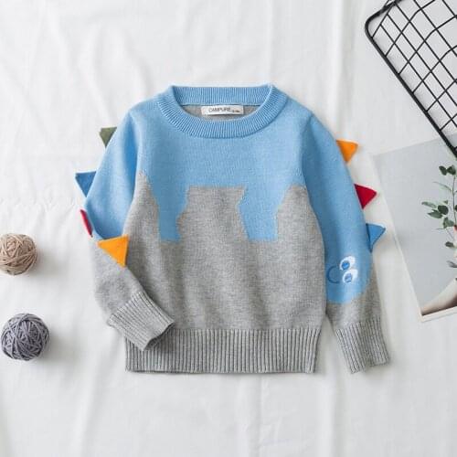 Children Clothes Baby Sweaters Cute Toddler Boys Sweaters Knit Kids Pullover Casual Baby Boy Clothing Dinosaur Boy Sweater