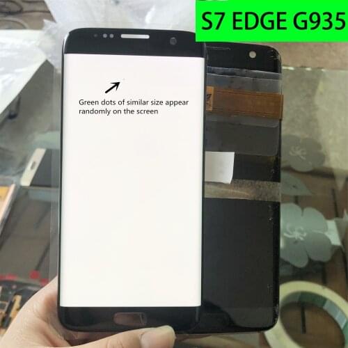 SUPER AMOLED 5.5" with Burn Shadow LCD with point for SAMSUNG Galaxy S7 edge G935 G935F Display Touch Screen Digitizer Assembly