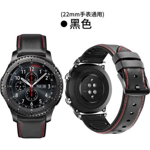 For GTR 47mm Leather Strap Watchband for Xiaomi Huami Amazfit PACE/Stratos 3 2 2S Watch Bracelet Band for Samsung Gear S3 Correa