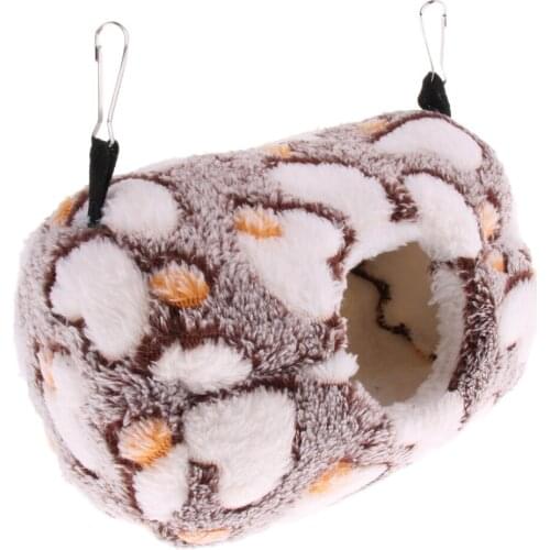 Squirrel Hamster Cozy Hammock, Ferret Sugar Glider Mice Warm Nest House Coffee