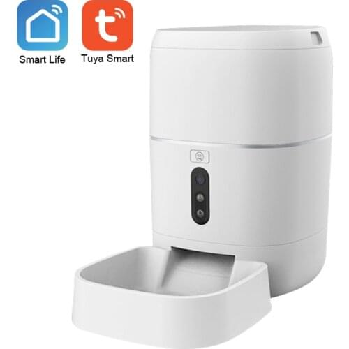 6L Tuya Smart Home Wi-Fi + Camera Smart Feed Automatic Dog And Cat Feeder Pet Feeder For Voice Recorder And Programmable Fee