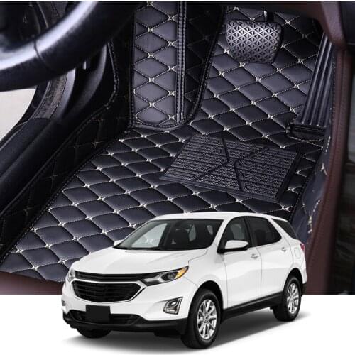 For Chevrolet Equinox 2018-2019 5 Seats Car Floor Mats Set Leather Cover Mat Styling Foot Protector Pad Automobiles Accessories
