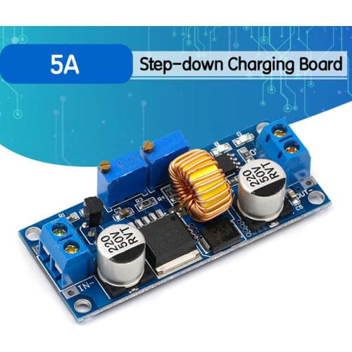 CC/CV 5A Lithium Charger Board XL4015 Adjustable 6-38V To 1.25-36V DC Step Down Power Supply Buck Module