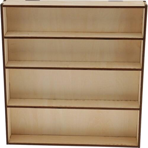 Multifunctional Wooden Paint Rack Modular Organizer Paint Storage Holder Model Box for storing paints, brushes and some tools