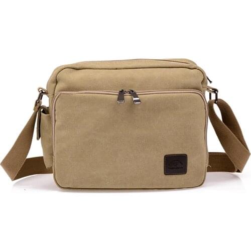 Multifunction Women Canvas Single Messenger Shoulder Bag Solid Briefcases Suitcase Small Square Bag Outdoor Travel Bag