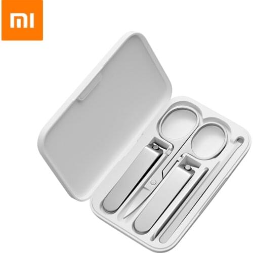 Xiaomi Mijia Nail Clipper Set 5Pcs Portable Fingernail Toenail Manicure Pedicure Magnetic Absorption Stainless Steel