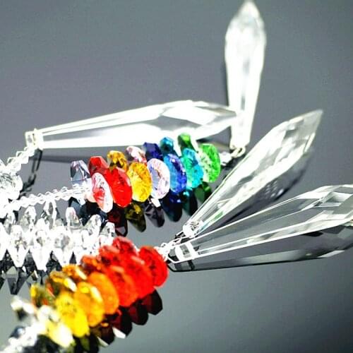 New arriva!! Sparkle 280mm Crystal Octagonal Garland Strands With Faceted Prism For Wedding Party & Christmas Tree Decoration