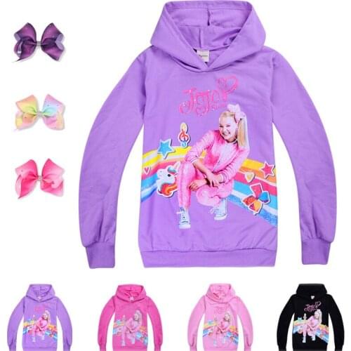 Girls Autumn sweatshirt Cotton hooded Clothing Cartoon JO JO Kids girls clothes long sleeve hoodies T-shirt Christmas clothes