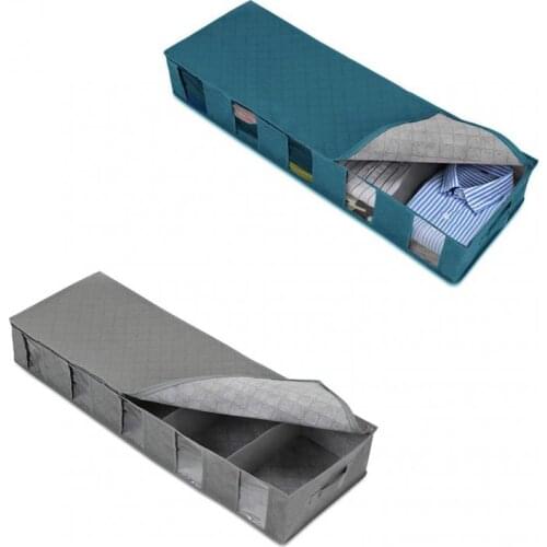 Under Bed Underwear Clothes Storage Dustproof Bag Container Clothes Organizer Foldable Moisture Proof Bag Visible Clear Window