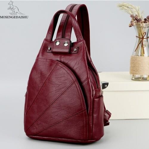 Casual Women Backpack High Quality Youth Leather Female Double Shoulder Bag Designer Brand School Bags for Teenage Girls Mochila