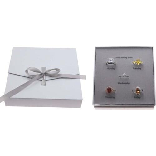 Jewelry box Rings Earring Show Showcase Display Case Box Storage Holder Organiser Travel Portable Jewelry Case ZA5705