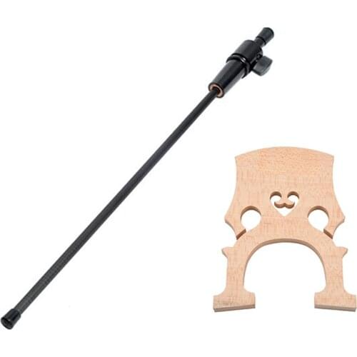 1 Pcs Carbon Fiber Cello Endpin 3/4 & 4/4 Cello Parts & 1 Pcs Cello Bridge for 4/4 Size Cello Exquisite Maple Material