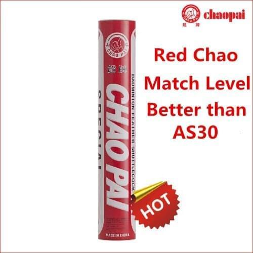 2 tubes/lot International Level Red ChaoPai Badminton Shuttlecock Durable Class A Goose Feather Cock Shuttle Ball L2085-2SPB