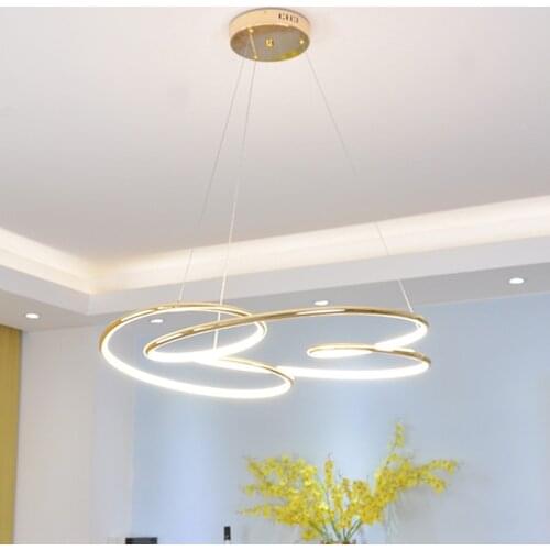 Gold chrome plating Modern led pendant lights modern design Living room Bedroom office and kitchen hanging lights fixtures