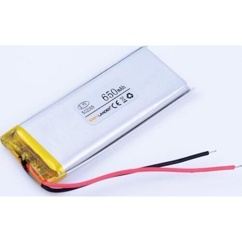 502065 3.7V 650mAh Rechargeable Lithium Li Polymer Li-ion Battery For Mp3 MP4 DVR GPS PSP PDA bluetooth Speaker 052065 501965