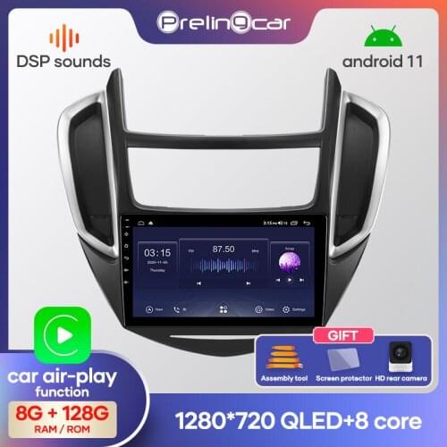 Prelingcar Android 10.0 no DVD 2 Din Car Radio Multimedia Video Player Navigation GPS For Chevrolet TRAX 2014-2016 Octa