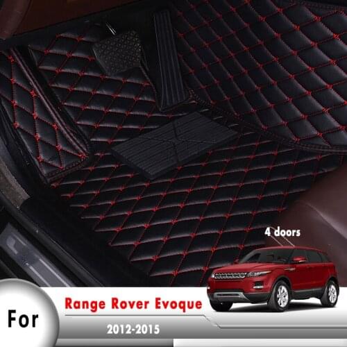 Car Floor Mats For Land Rover Range Rover Evoque 2012 2013 2014 2015 SUV 4 doors Auto Carpets Rugs Interior Covers Accessories