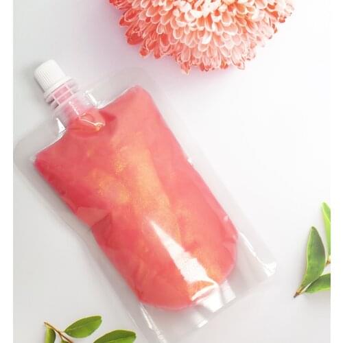 Bagged Lip Gloss Pigment Powder Pearl Lip Glaze Stand-up Pouch 200g Moisturizer Lipgloss Base Glitter Private Label Cosmetics