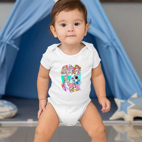 Toddler Bodysuits Summer New Products Fashion Kawaii Clothes Short Sleeve Disney Baby Girl Boy Onesie 0-24M Comfortable Harajuku