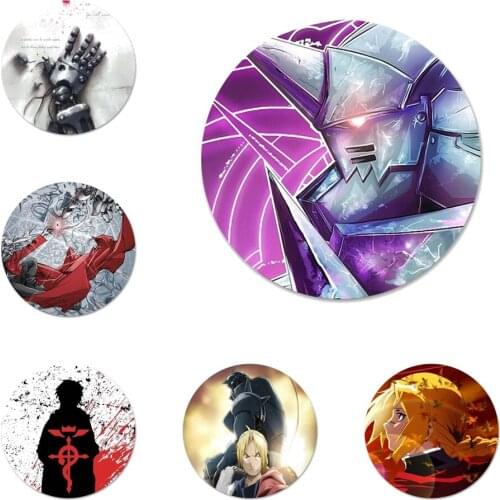 Full Metal Alchemist Brotherhood Anime Icons Pins Badge Decoration Brooches Metal Badges For Backpack Decoration