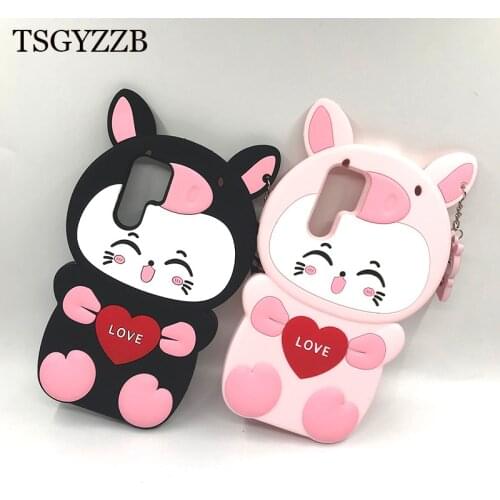 Case For Huawei P30 Pro 3D Cute Cartoon Pig Piglet Smiley Love Beard Cat Ear Case For Huawei P30 Cover For Huawei P30 Lite Couqe
