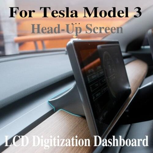 For Tesla Model 3 Model Y Model S 2019~2021 Head-Up Car GPS Navigation CarPlay LCD Panel Cluster Digitization Dashboard