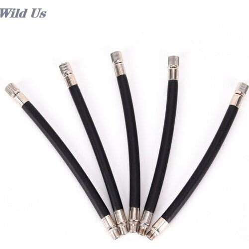 Flexible Rubber Tyre Valve Extension 160mm Twin Wheel Lorry Van Bus Adapter black