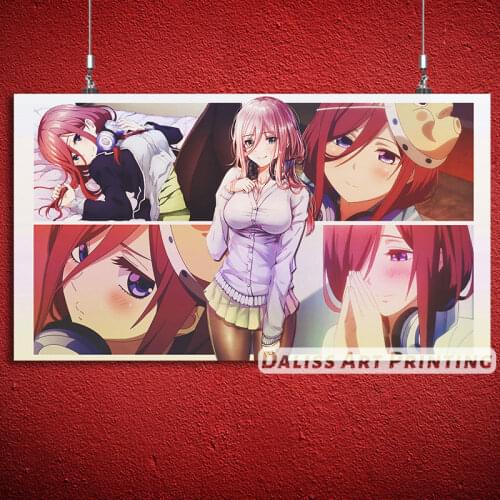 Canvas Anime Nakano Miku Pictures Home Decoration Paintings Poster HD Prints Wall Art Modular Living Room Framed