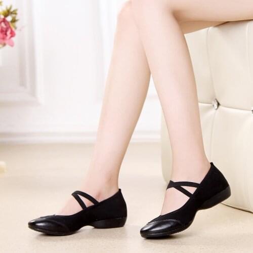 Leather Shoes For Women Square Canvas Sneaker Dance Shoes Breathable Soft Bottom Soft Shoes Female Oxford Daily Modern Shoes