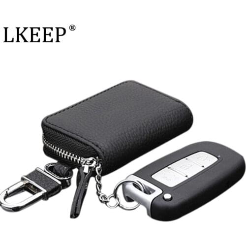 PU Leather Car Key Wallets Men Key Holder Housekeeper Keys Organizer Women Keychain Covers Zipper Key Case Bag