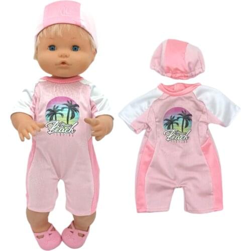 Baby Doll Clothes Swimsuit Surfing Wears For 40 Cm Nenuco Summer Wears Ropa Y Su Hermanita Accessory