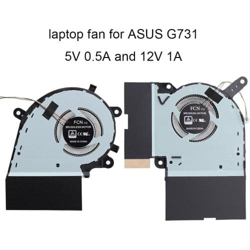 Laptops CPU Cooling Fans For Asus ROG Strix G17 G731G G731GV G731GW G731 Graphics Card Fan GPU Cooler DC 12V 5V 13NR01Q0P04011
