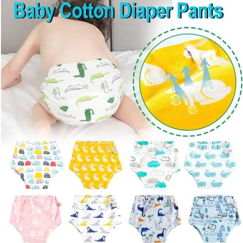 M 2020 Baby Diaper Training Pants Waterproof Reusable Cotton Cloth Baby Urination Diapers Washable Learning Pants Baby Diaper