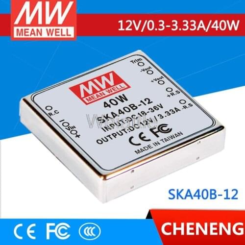 MEAN WELL original SKA40B-12 12V 3.33A meanwell SKA40 12V 40W DC-DC Regulated Single Output Converter