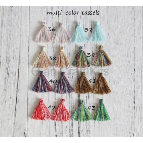 100pcs-Mini Tassels Tiny Short Cotton Tassels Handmade Jewelry Making Tassels Pendant DIY Craft Supplie,Multi Color Tassels