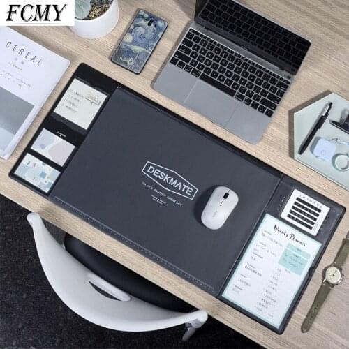 Multifunctional Oversized Pu Mouse Pad Student Writing Pad Business Desk Mat Laptop Cushion Desk with Organizer