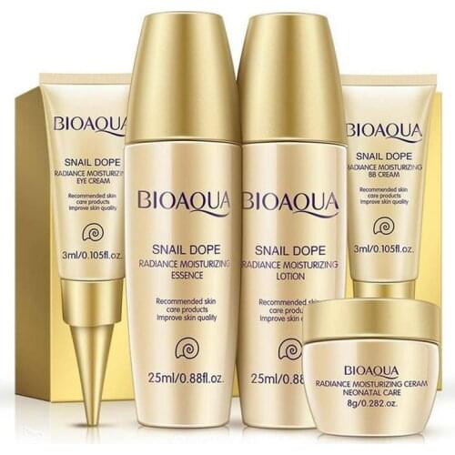 Snail Makeup Skin Care Set Travel Pack Sample Moisturizing Cleansing Lotion Bb Cream Wrinkle Whitening